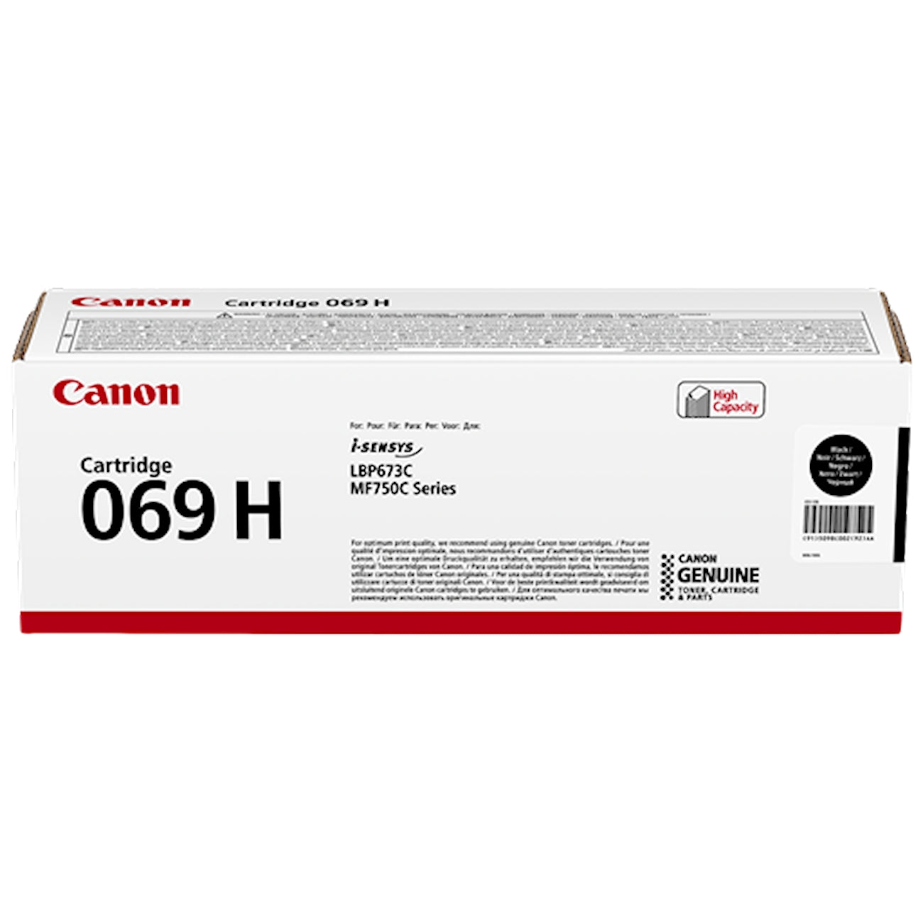 Toner Canon 069 hbk 5098C002  - Originale - Nero da 7.600 pagine per i-SENSYS LBP670, LBP673, LBP674, MF750, MF752, MF754, imageCLASS LBP674, MF751, MF753