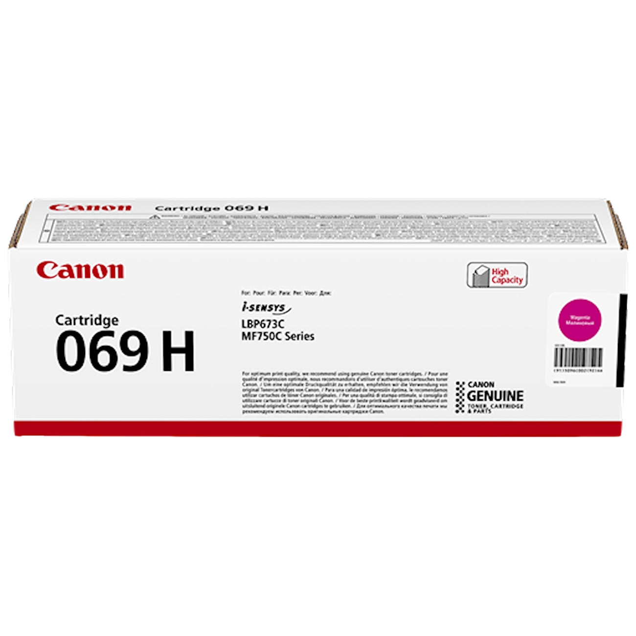 Toner Canon 069 hm 5096C002  - Originale - Magenta da 5.500 pagine per i-SENSYS LBP670, LBP673, LBP674, MF750, MF752, MF754, imageCLASS LBP674, MF751, MF753