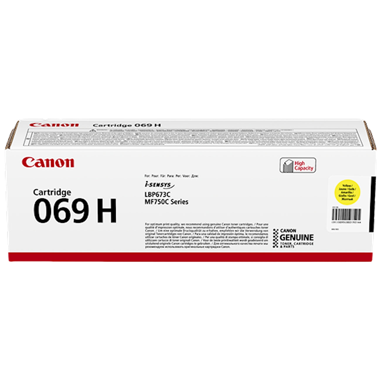 Toner Canon 069 hy 5095C002  - Originale - Giallo da 5.500 pagine per i-SENSYS LBP670, LBP673, LBP674, MF750, MF752, MF754, imageCLASS LBP674, MF751, MF753