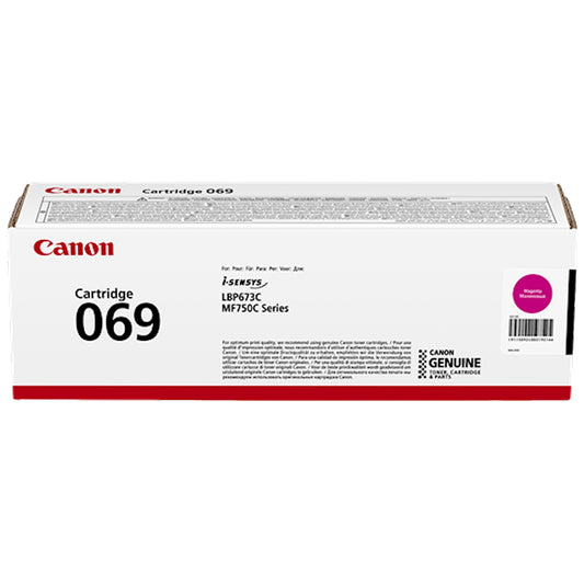 Toner Canon 069 m 5092C002  - Originale - Magenta da 1.900 pagine per i-SENSYS LBP673, LBP674, MF752, MF754, MF751, MF753, MF756, MF750, imageCLASS LBP674