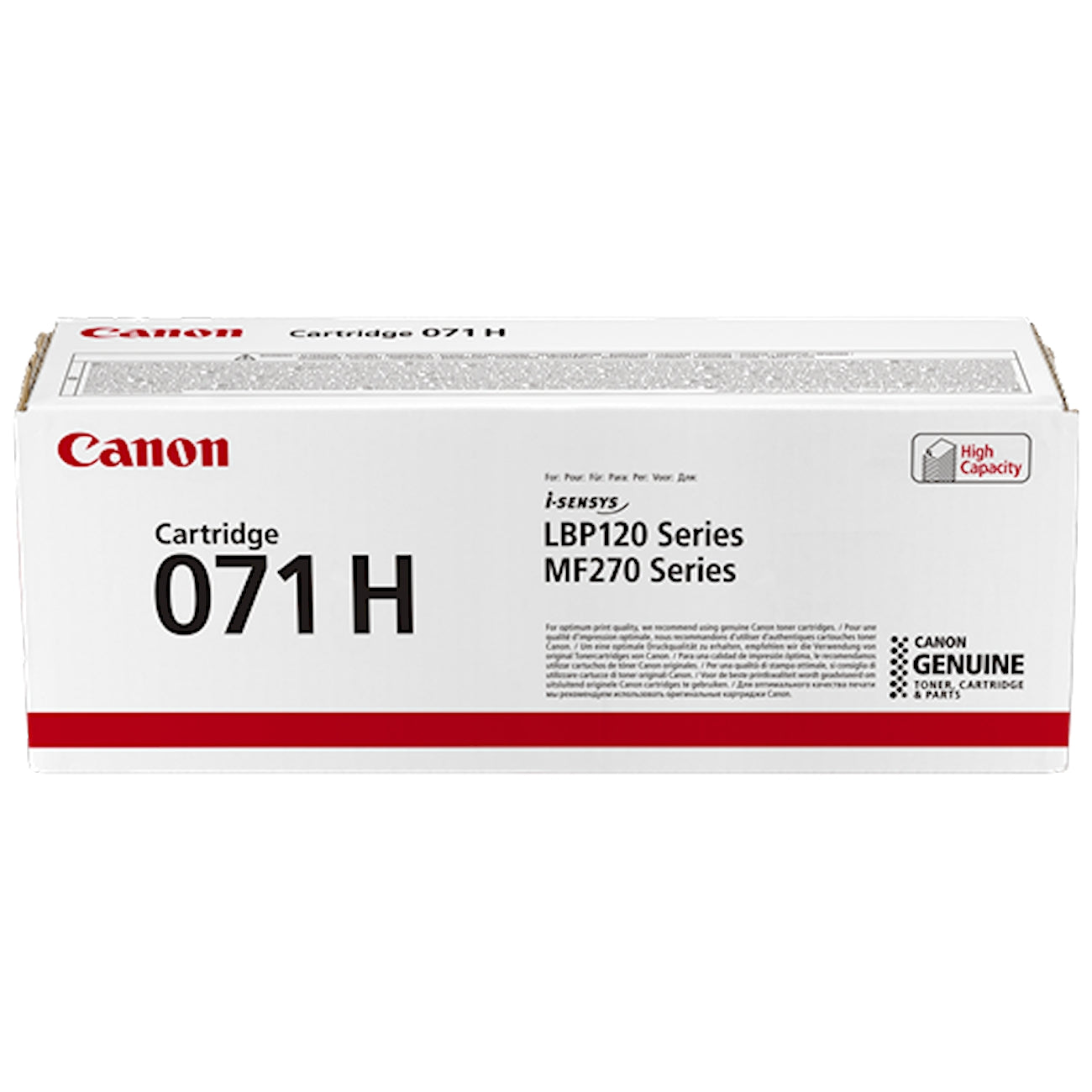 Toner Canon 071 h 5646C002  - Originale - Nero da 2.500 pagine per Canon imageCLASS LBP122dw, MF272dw, MF273dw, MF275dw