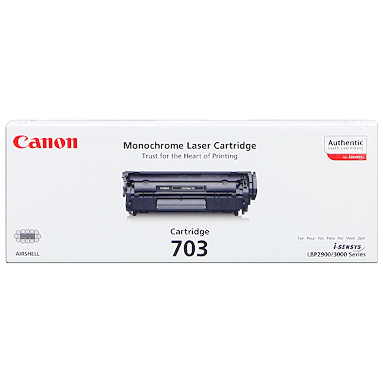 Toner Canon 703 7616A005  - Originale - Nero da 2.000 pagine per Canon i-SENSYS LBP2900, LBP3000
