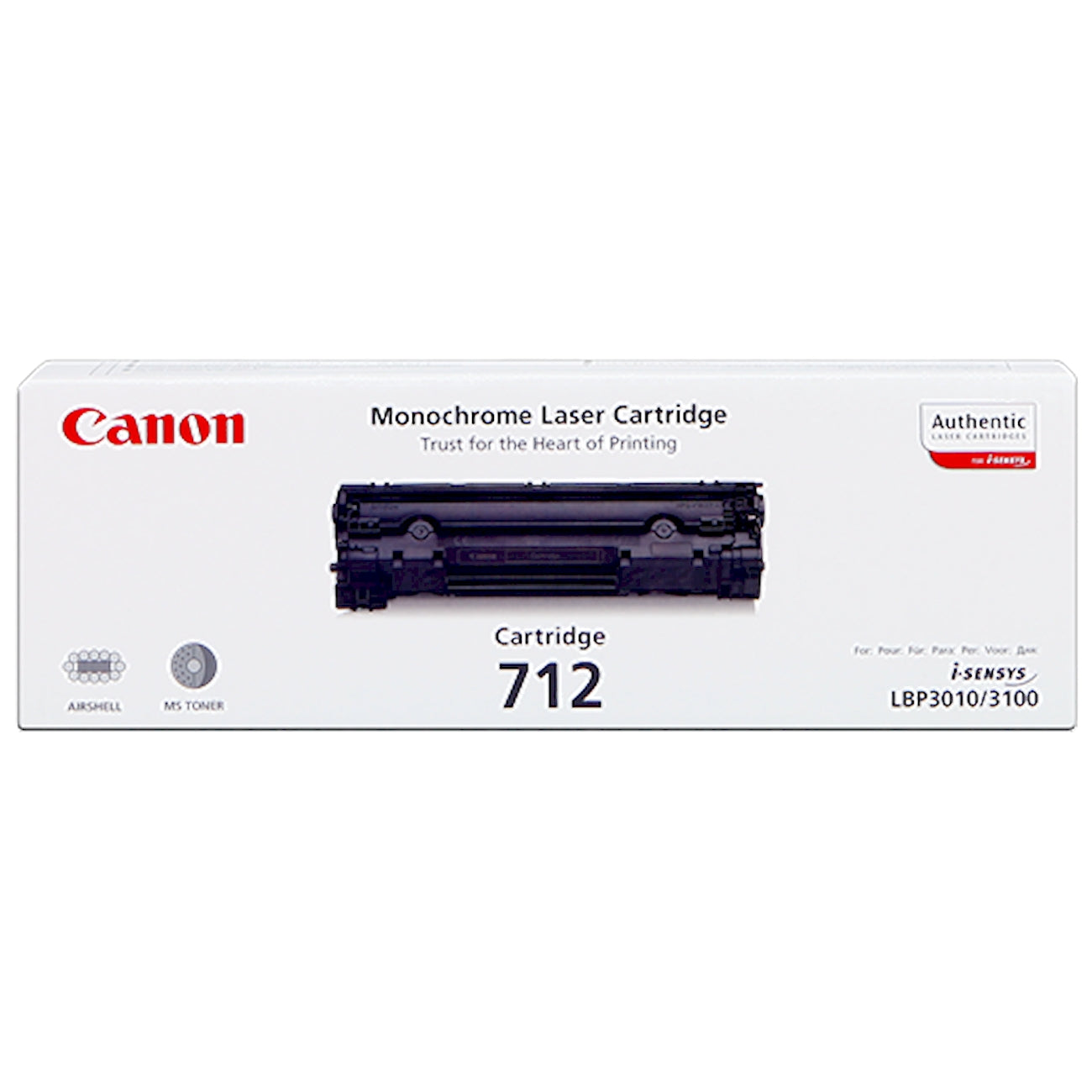 Toner Canon 712 1870B002  - Originale - Nero da 1.500 pagine per Canon i-SENSYS LBP2900, LBP3000