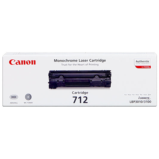 Toner Canon 712 1870B002  - Originale - Nero da 1.500 pagine per Canon i-SENSYS LBP2900, LBP3000