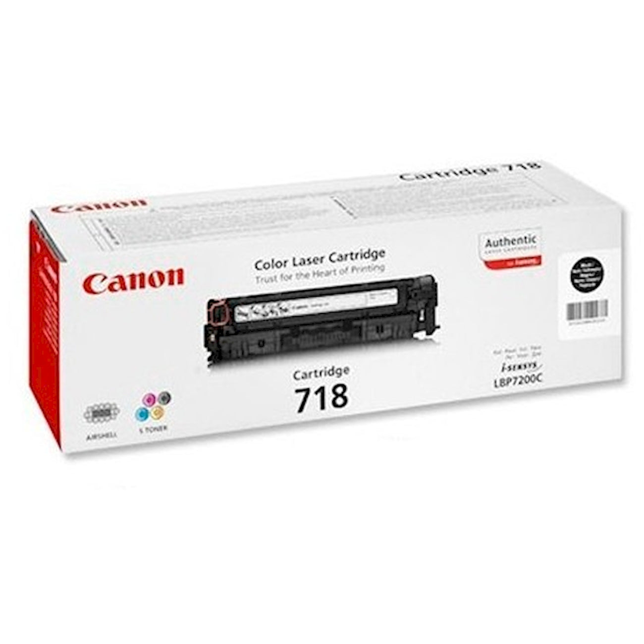 Toner Canon 718 BKVP 2662B017  - Originale - Nero da 3.400 pagine per I-Sensys LBP-7200, MF 8350, MF 8330, MF 8360, MF 8380, MF 8550, LBP-7680