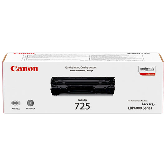 Toner Canon 725 3484B002  - Originale - Nero da 1.600 pagine per Canon i-SENSYS LBP3580, LBP6700, LBP6750dn