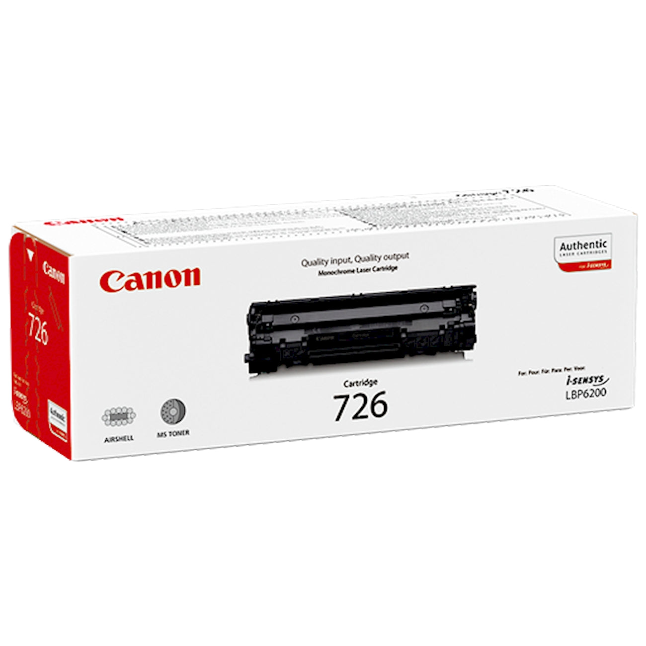 Toner Canon 726 3483B002  - Originale - Nero da 2.100 pagine per Canon ImageClass LBP6200D, LBP6230DW, LBP6230DN