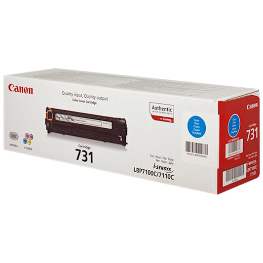 Toner Canon 731 C 6271B002  - Originale - Ciano da 1.500 pagine per i-SENSYS LBP7100, LBP7110, MF623, MF628, MF8230, MF8280