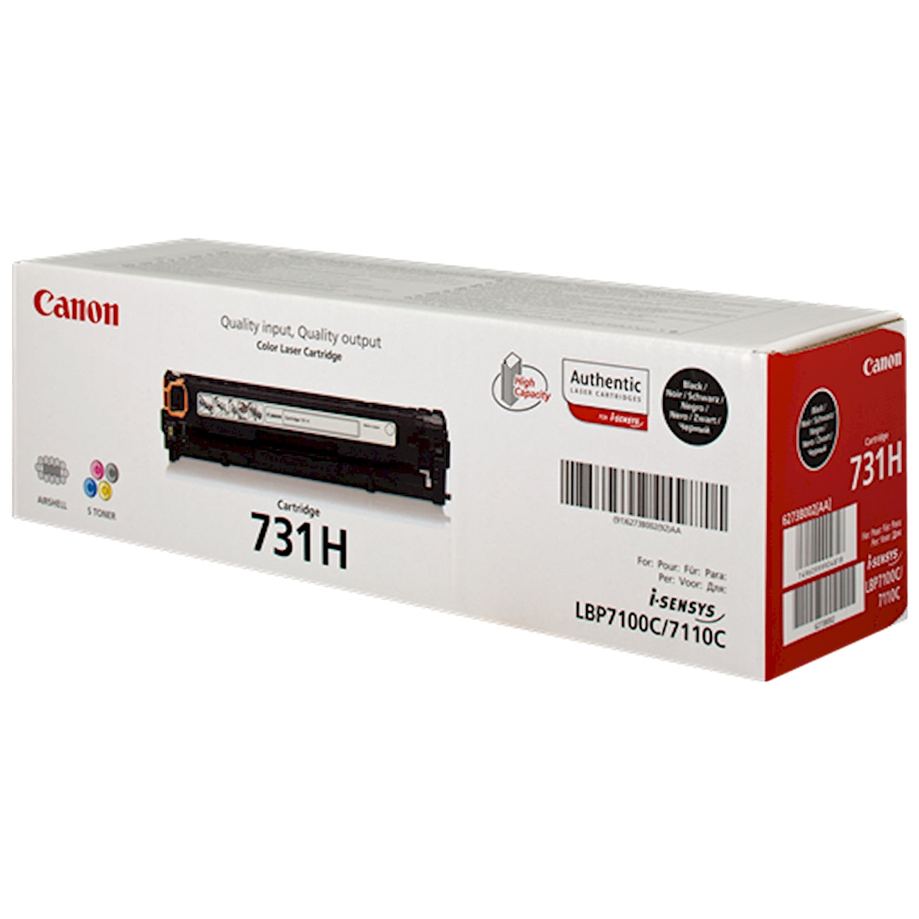 Toner Canon 731 HBK 6273B002  - Originale - Nero da 2.400 pagine per i-SENSYS LBP7100, LBP7110, MF623, MF624, MF628, MF8230, MF8280