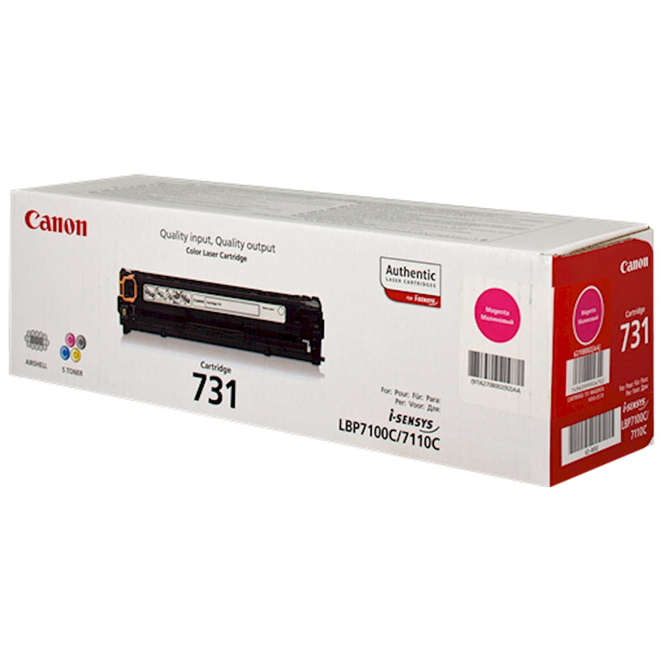 Toner Canon 731 M 6270B002  - Originale - Magenta da 1.500 pagine per i-SENSYS LBP7100, LBP7110, MF623, MF628, MF8230, MF8280