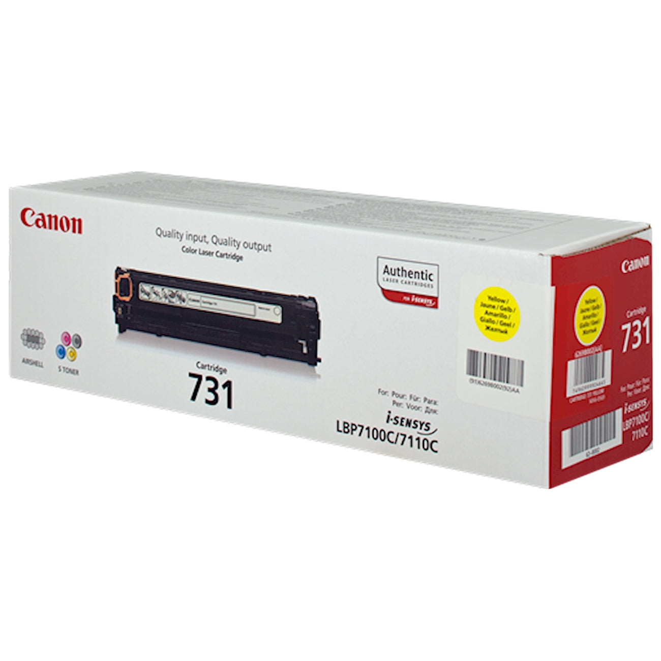 Toner Canon 731 Y 6269B002  - Originale - Giallo da 1.500 pagine per i-SENSYS LBP7100, LBP7110, MF623, MF628, MF8230, MF8280