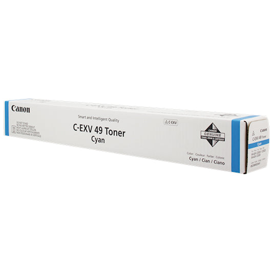 Toner Canon C-EXV49c 8525B002  - Originale - Ciano da 19.000 pagine per Canon IR ADV C3300i, C3320, C3320i, C3325i, C3520i, C3525i, C3530i, imageRunner C3020, C3025, C3120, C3125, C3320, C3325, C3330, C3520, C3525, C3530, DX C3720, C3725, C3730