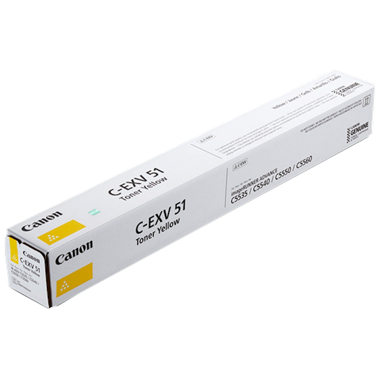 Toner Canon C-EXV51y 0484C002  - Originale - Giallo da 60.000 pagine per imageRUNNER Advance C5535, C5535i, C5540i, C5550i, C5560i