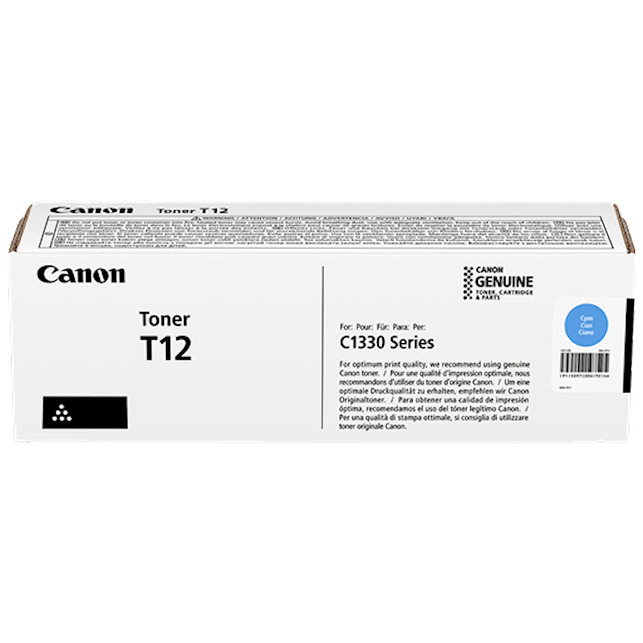 Toner Canon T12 c 5097C006  - Originale - Ciano da 5.300 pagine per Canon Color imageCLASS X LBP1333C, i-SENSYS X C1333i, imageCLASS X C1333iF, i-SENSYS X C1330, C1333 Series