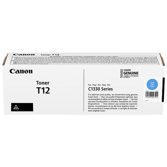 Toner Canon T12 c 5097C006  - Originale - Ciano da 5.300 pagine per Canon Color imageCLASS X LBP1333C, i-SENSYS X C1333i, imageCLASS X C1333iF, i-SENSYS X C1330, C1333 Series