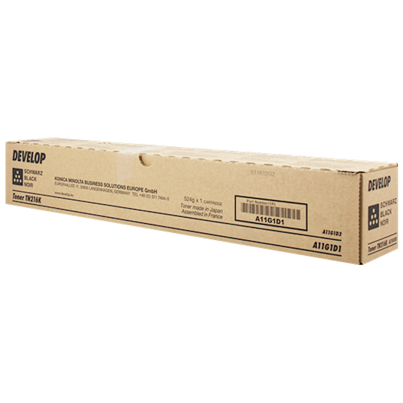 Toner Develop A11G1D1 TN216K  - Originale - Nero da 29.000 pagine per Develop ineo +220, +280