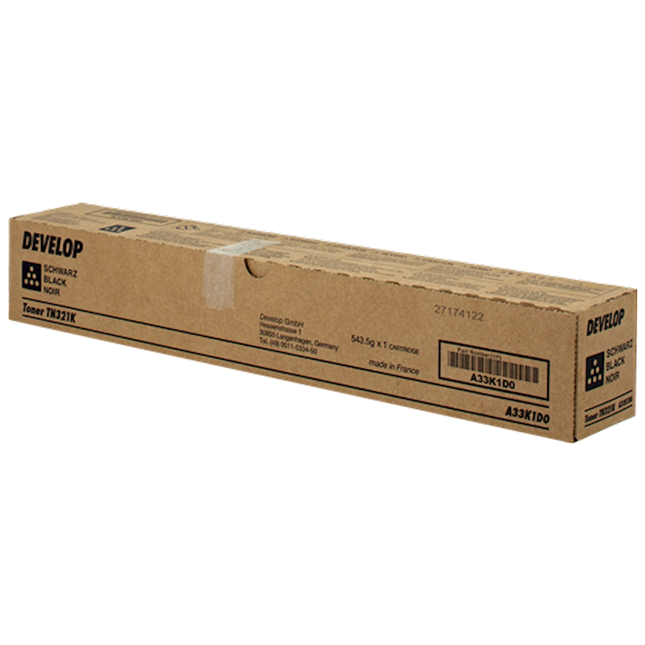 Toner Develop A33K1D0   - Originale - Nero da 27.000 pagine per Develop ineo +224, +284, +364