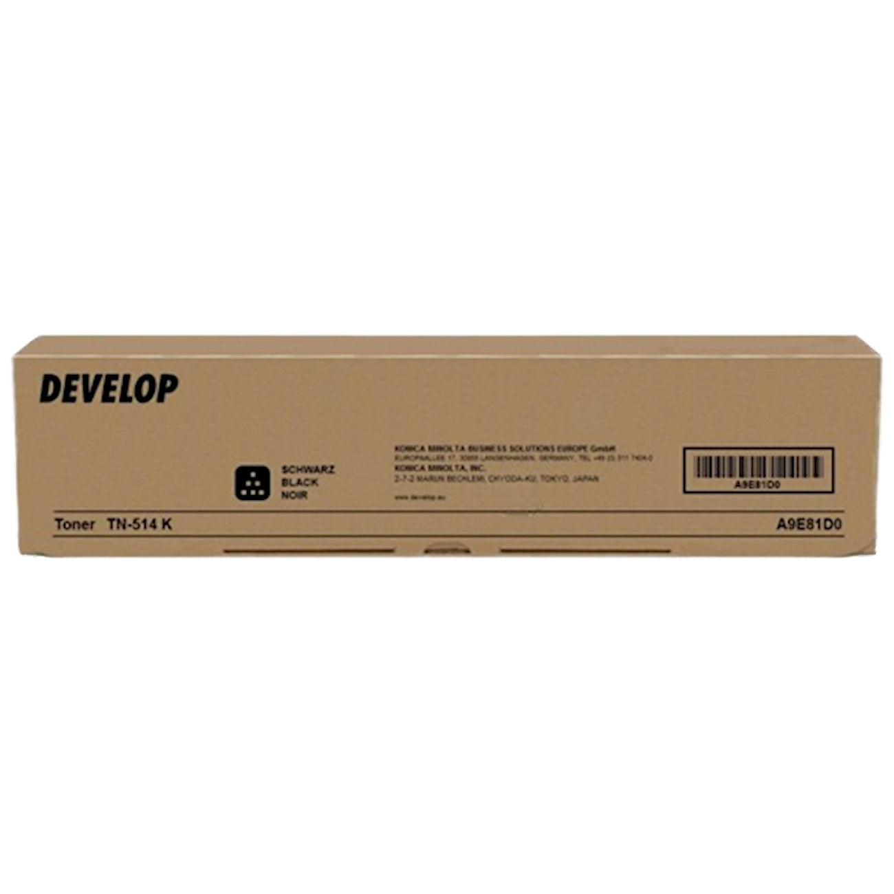 Toner Develop A9E81D0 TN-514K  - Originale - Nero da 26.000 pagine per Konica Minolta bizhub C458, C558, C658, Develop Ineo +458