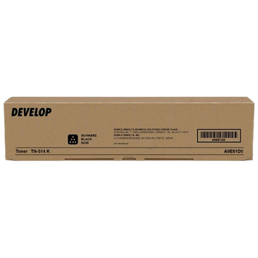 Toner Develop A9E81D0 TN-514K  - Originale - Nero da 26.000 pagine per Konica Minolta bizhub C458, C558, C658, Develop Ineo +458