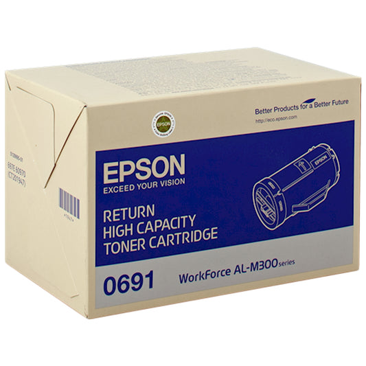 Toner Epson C13S050691   - Originale - Nero da 10.000 pagine per Epson WorkForce AL-M300D, AL-M300DT, AL-M300DN, AL-M300DTN, AL-MX300DN, AL-MX300DNF, AL-MX300DTN, AL-MX300DTNF