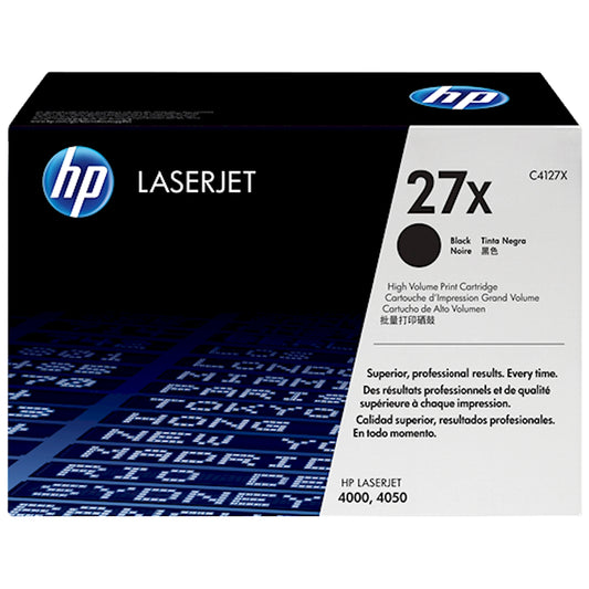 Toner HP C4127X HP 27X  - Originale - Nero da 10.000 pagine per LaserJet 4000, 4050
