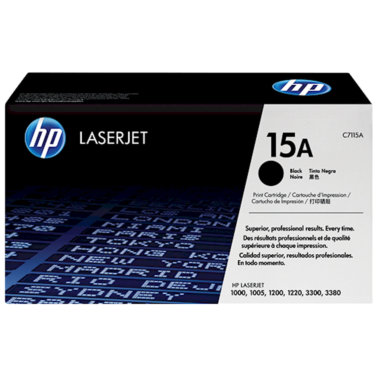 Toner HP C7115A 15A  - Originale - Nero da 2.500 pagine per LaserJet 1000, 1005, 1200, 1220, 3300, 3310, 3320, 3330, 3380