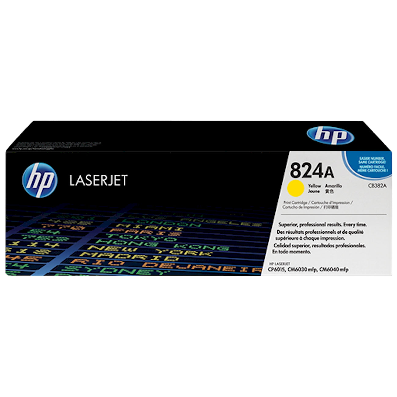 Toner HP CB382A 824A  - Originale - Giallo da 21.000 pagine per Color LaserJet CP6015, CM6030, CM6040