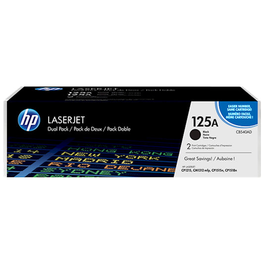 Toner HP CB540AD HP 125A  - Originale - Nero da 2.200 pagine per Color LaserJet CP1215, CP1515, CP1518, CM1312