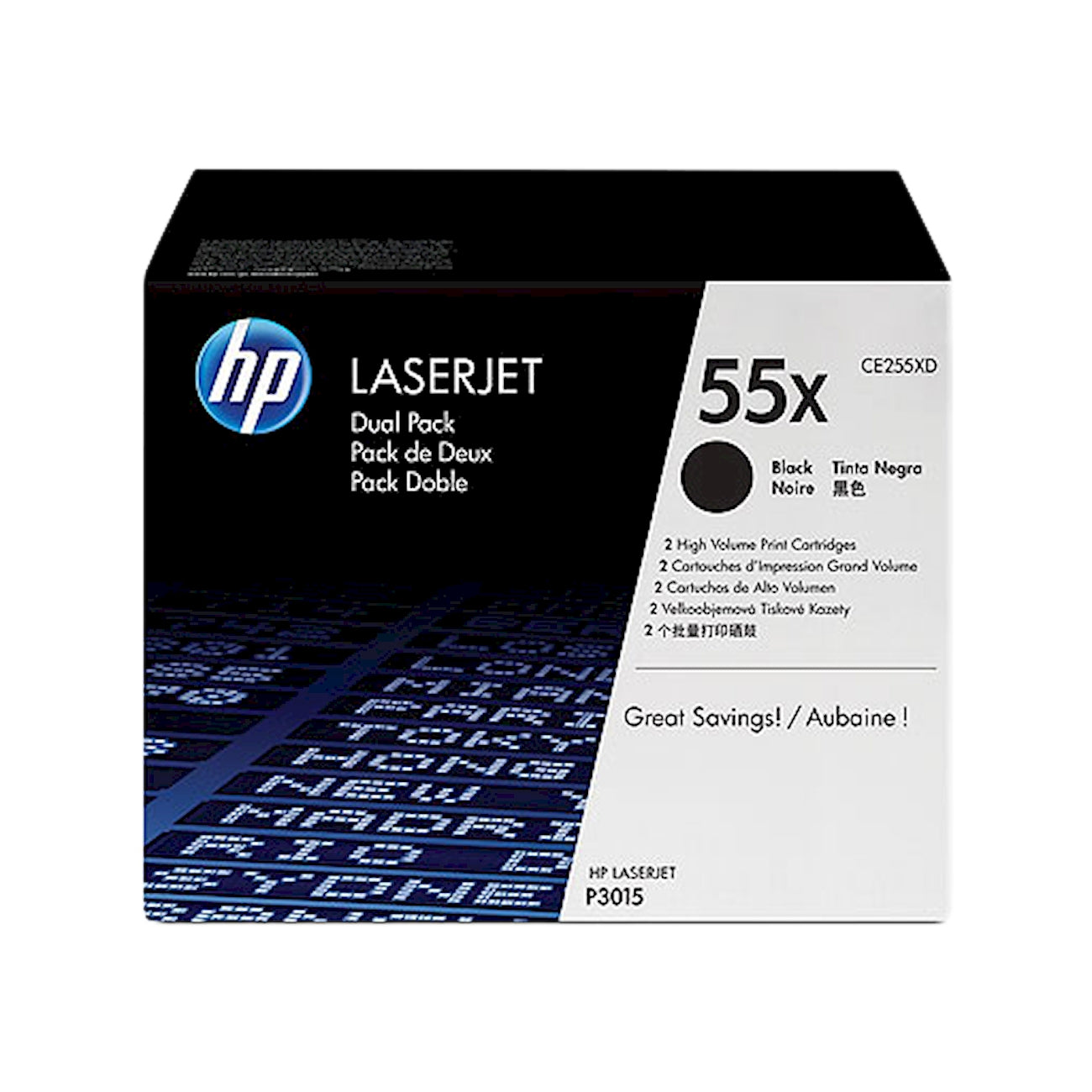 Toner HP CE255XD 55X  - Originale - Nero da 25.000 pagine per LaserJet P3015
