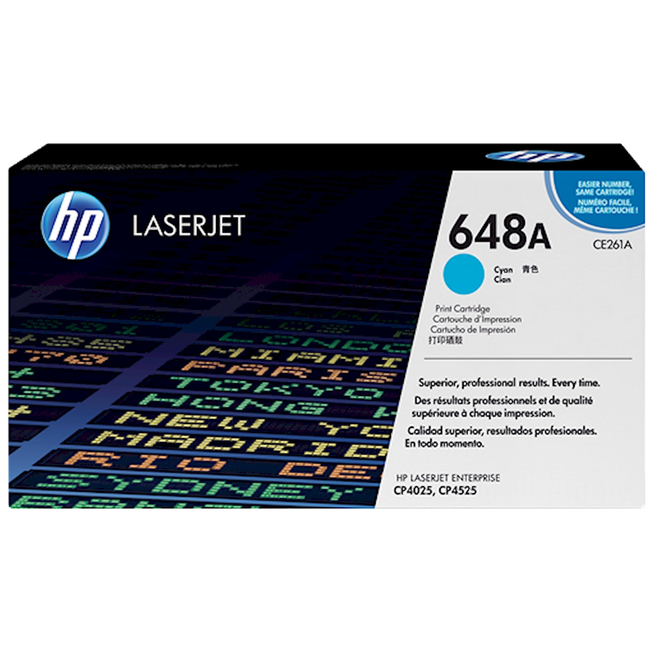Toner HP CE261A 648A  - Originale - Ciano da 11.000 pagine per Color LaserJet CP4025, CP4525