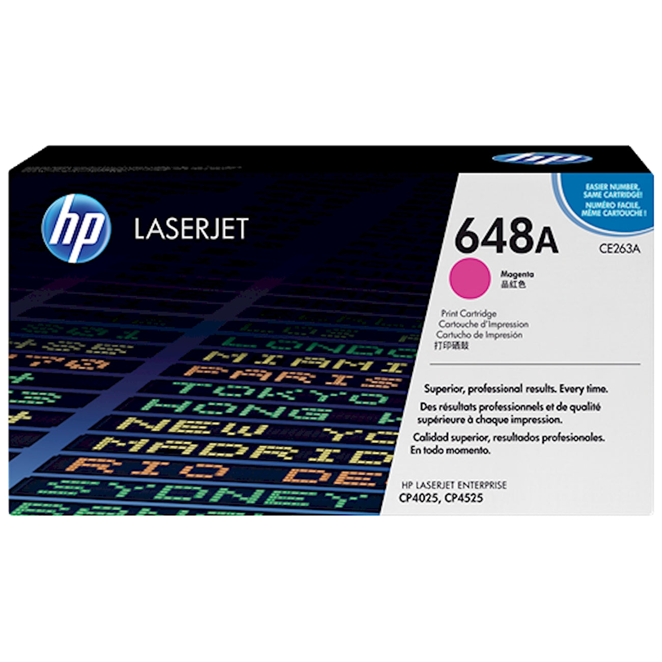 Toner HP CE263A 648A  - Originale - Magenta da 11.000 pagine per Color LaserJet CP4025, CP4525