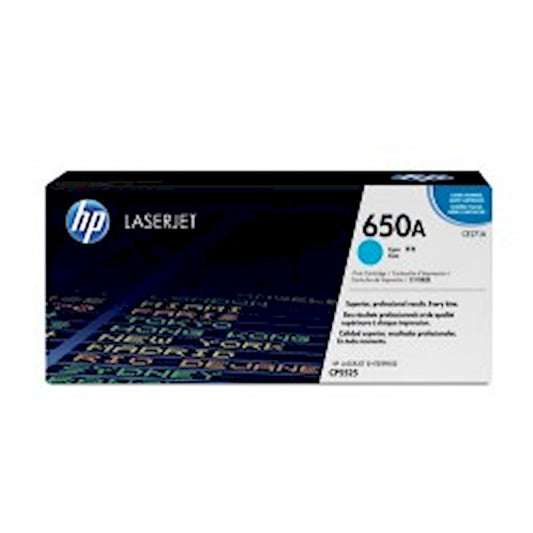Toner HP CE271A 650A  - Originale - Ciano da 15.000 pagine per Color LaserJet CP5225, M750