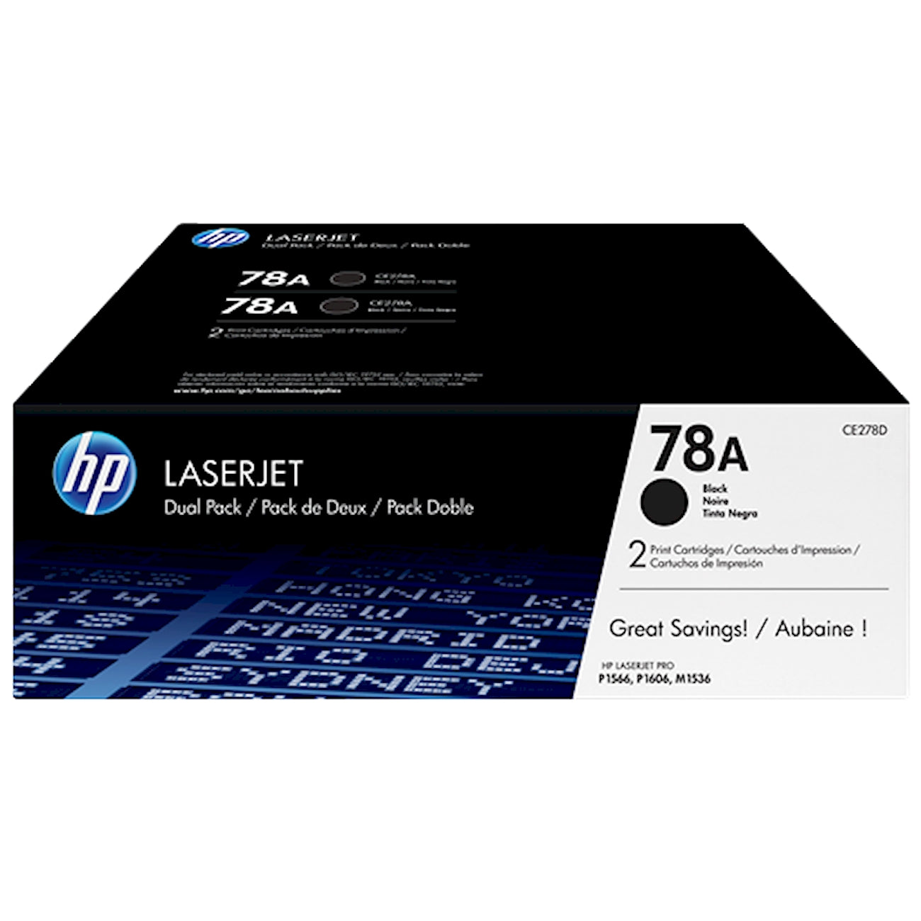 Toner HP CE278AD 78A  - Originale - Nero da 4.200 pagine per LaserJet Pro M1536, P1566, P1606
