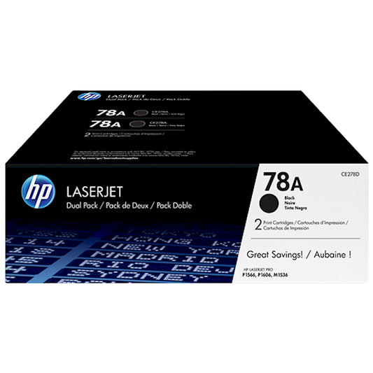 Toner HP CE278AD 78A  - Originale - Nero da 4.200 pagine per LaserJet Pro M1536, P1566, P1606