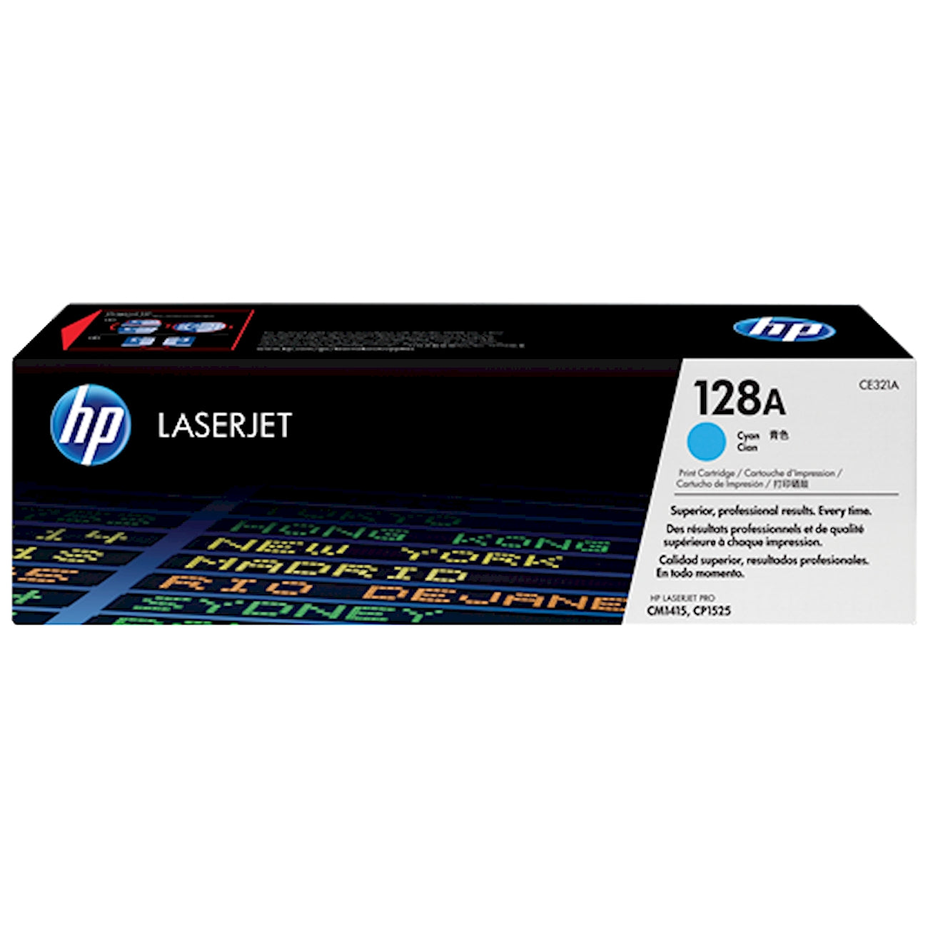 Toner HP CE321A 128A  - Originale - Ciano da 1.300 pagine per Color LaserJet Pro CM1415, CP1525