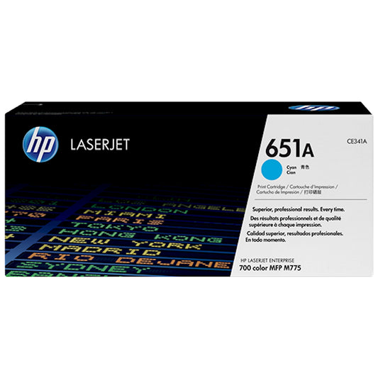 Toner HP CE341A 651A  - Originale - Ciano da 16.000 pagine per LaserJet Enterprise 700 color MFP M775dn/f/z/z+