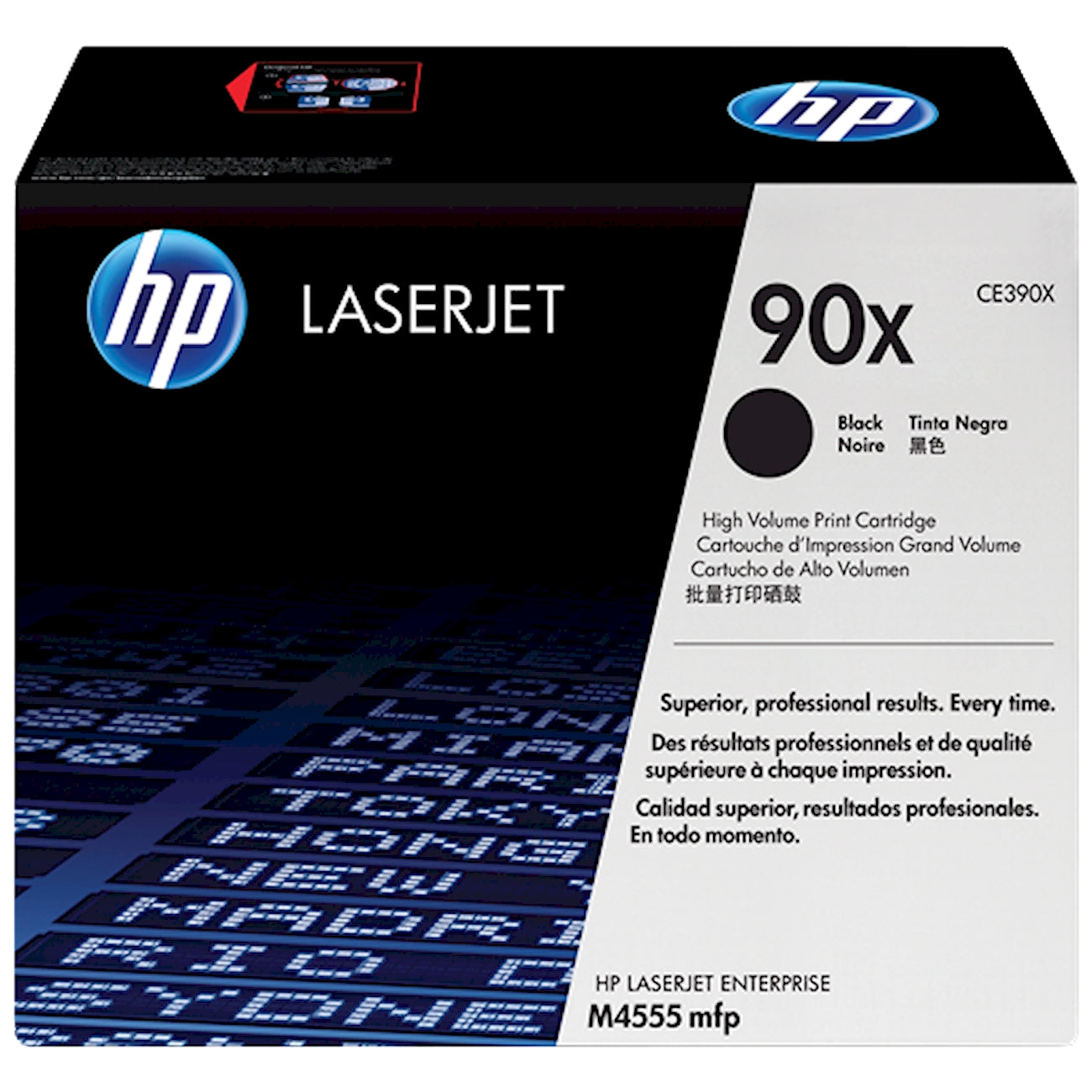 Toner HP CE390X 90X  - Originale - Nero da 24.000 pagine per LaserJet Enterprise M4555, 600, M601, M602, M603