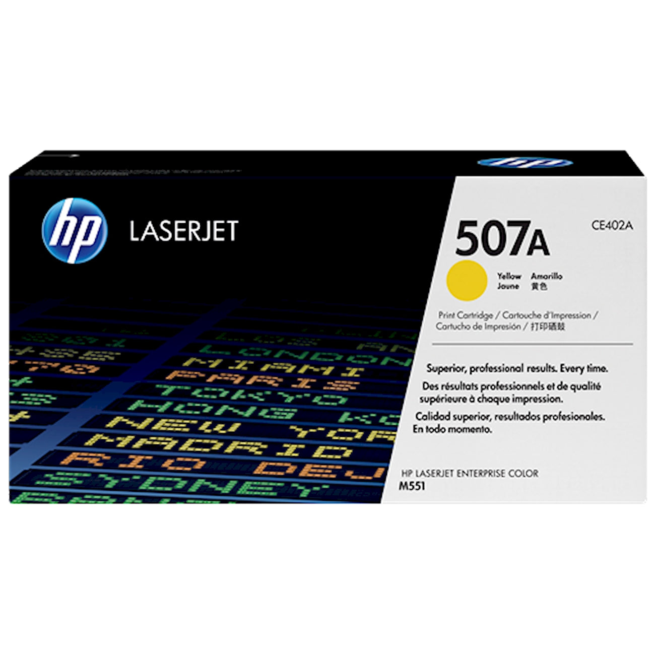 Toner HP CE402A 507A  - Originale - Giallo da 6.000 pagine per Color LaserJet Enterprise 500, M551, M570, M575