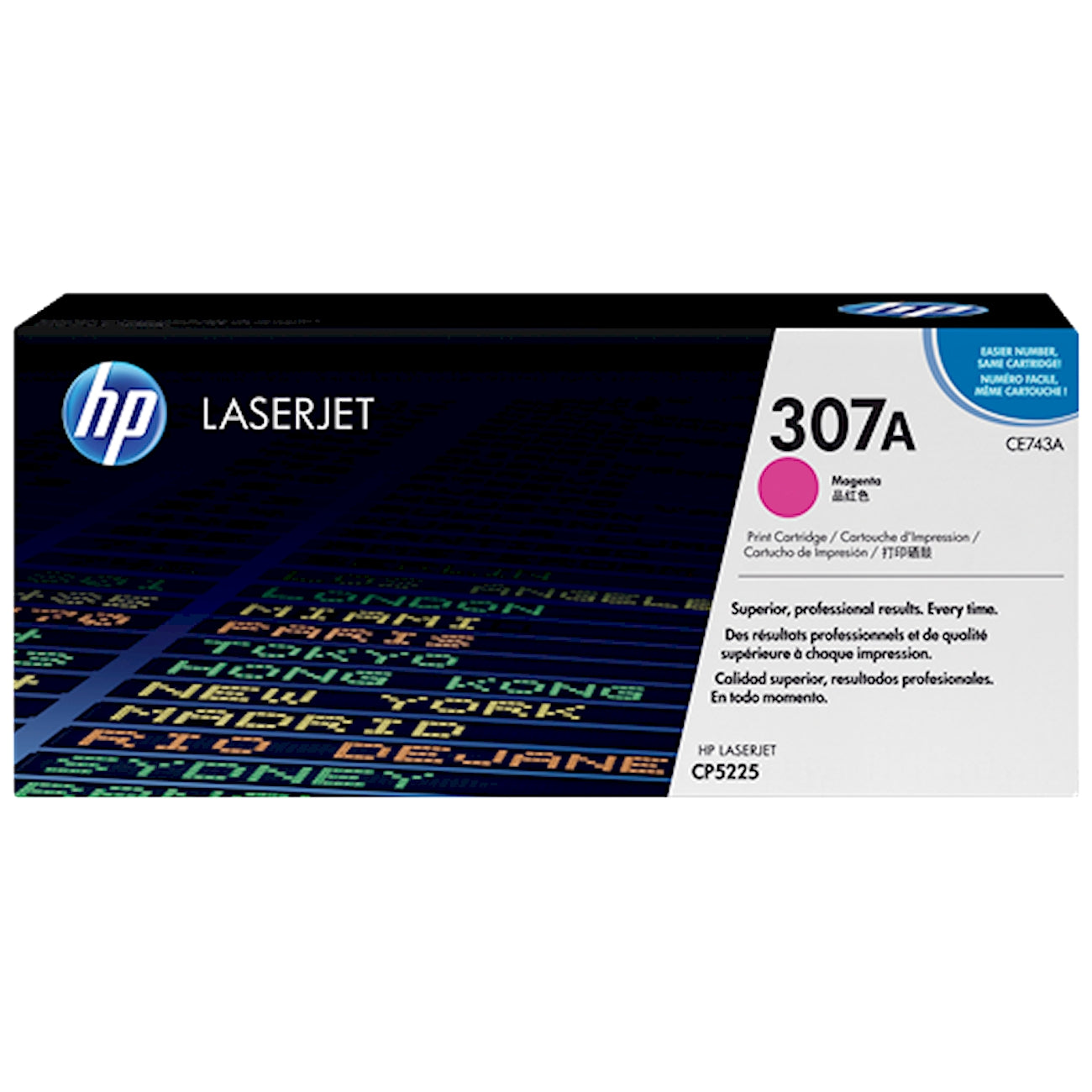 Toner HP CE743A 307A  - Originale - Magenta da 7.300 pagine per Color LaserJet Pro CP5220, CP5225
