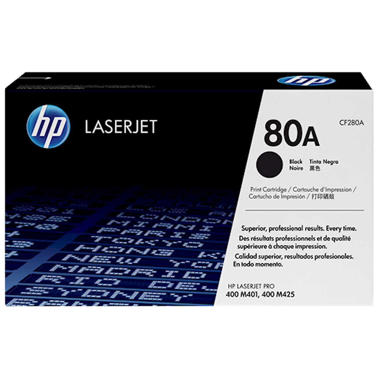 Toner HP CF280A 80A  - Originale - Nero da 2.560 pagine per LaserJet Pro 400 M401, MFP M425