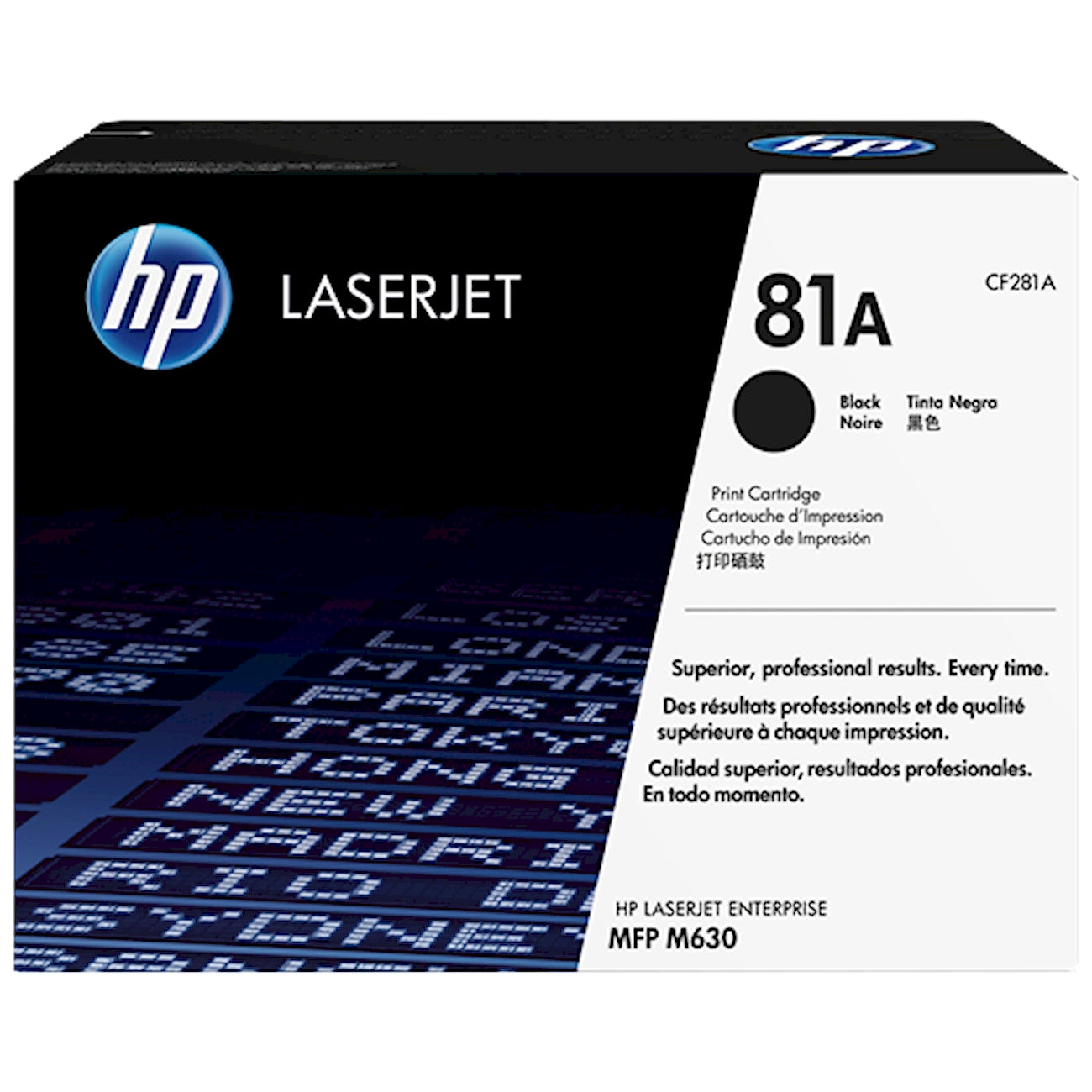 Toner HP CF281A 81A  - Originale - Nero da 10.500 pagine per LaserJet Enterprise M604, M605, M606, MFP M630