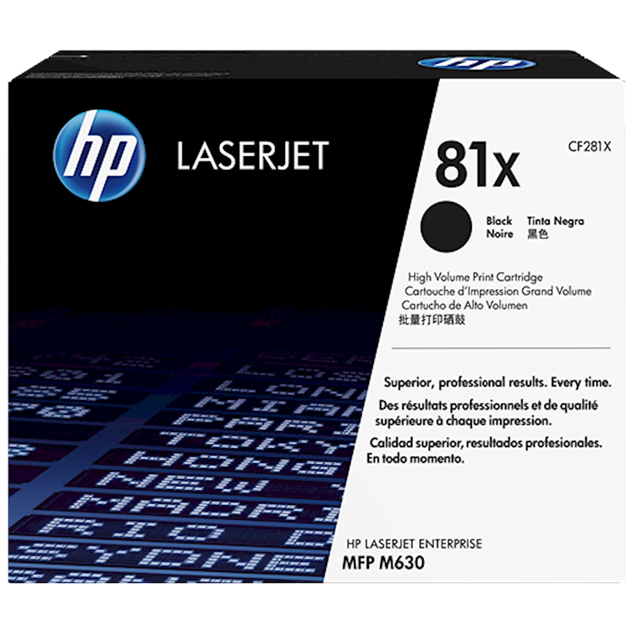 Toner HP CF281X 81X  - Originale - Nero da 25.000 pagine per LaserJet Enterprise M604, M605, M606, MFP M630