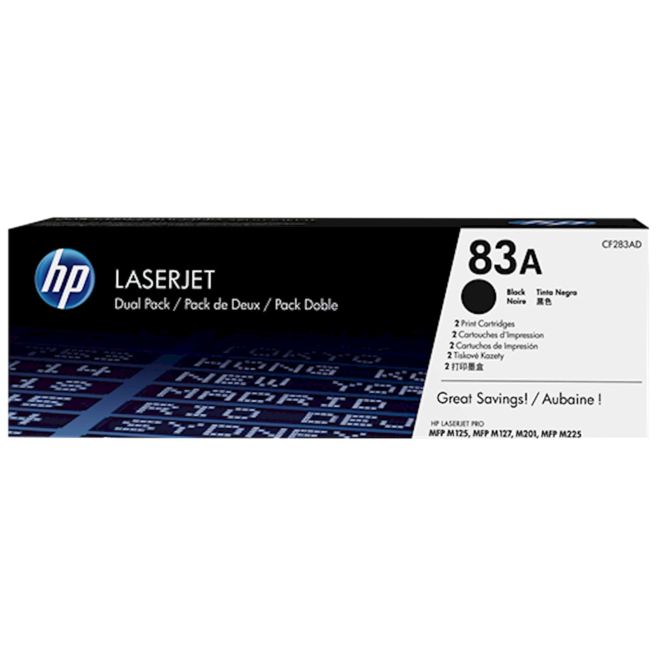 Toner HP CF283AD 83A  - Originale - Nero da 3.000 pagine per LaserJet Pro MFP M125, M127, M201, M225