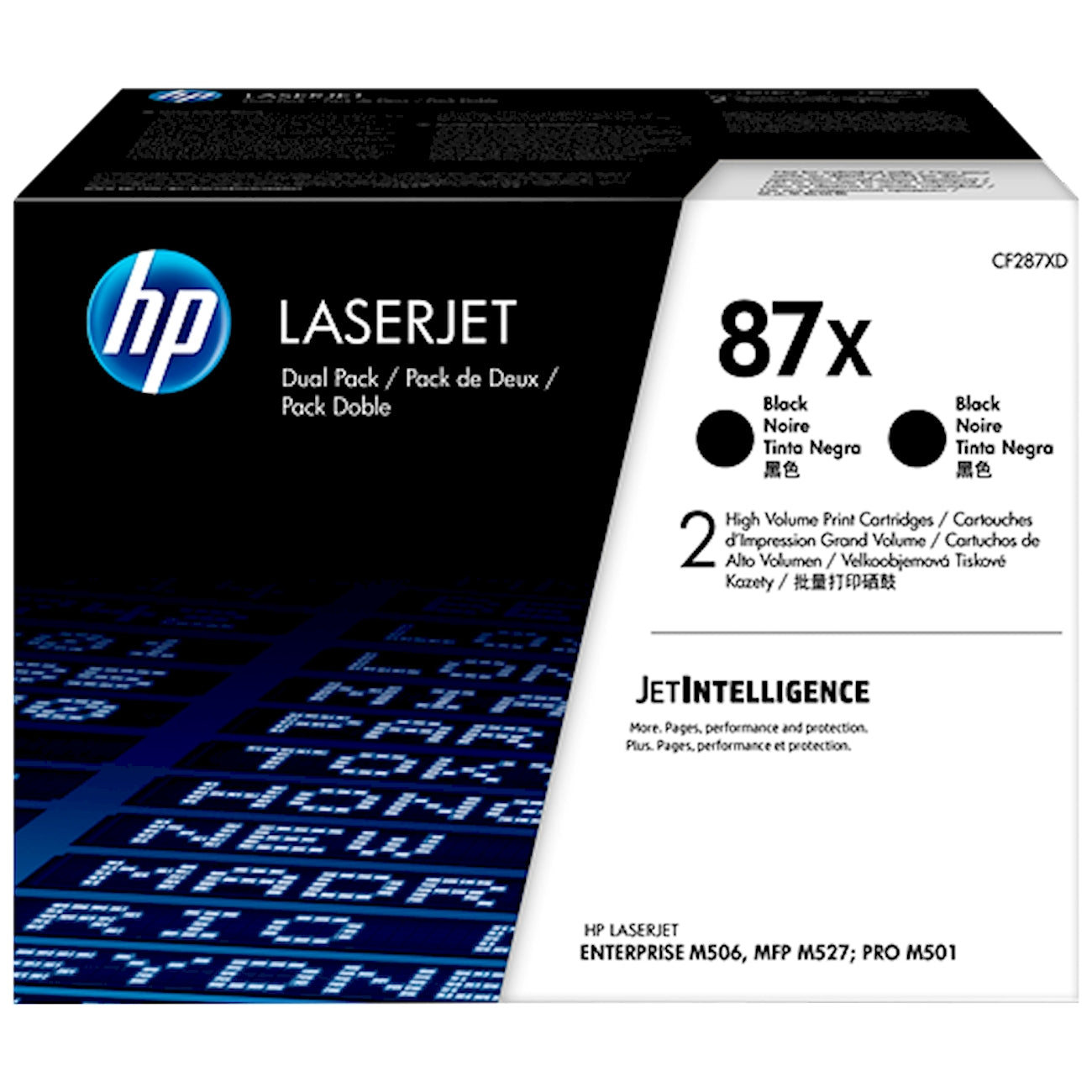 Toner HP CF287XD 87X  - Originale - Nero da 36.000 pagine per LaserJet Enterprise M501, M506, MFP M527