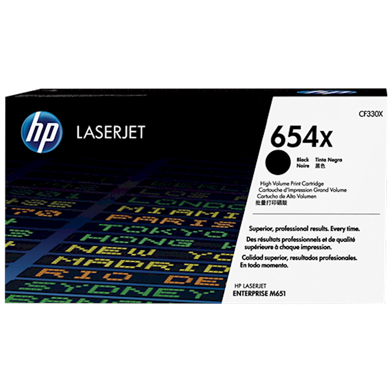 Toner HP CF330X 654X  - Originale - Nero da 20.500 pagine per LaserJet Enterprise M652, M653, MFP M681, MFP M682