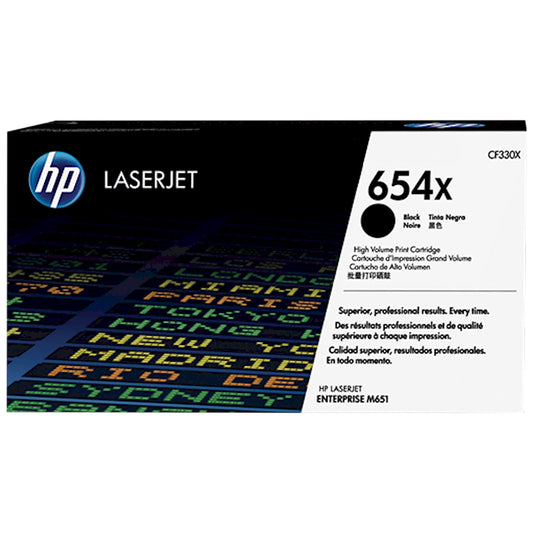 Toner HP CF330X 654X  - Originale - Nero da 20.500 pagine per LaserJet Enterprise M652, M653, MFP M681, MFP M682