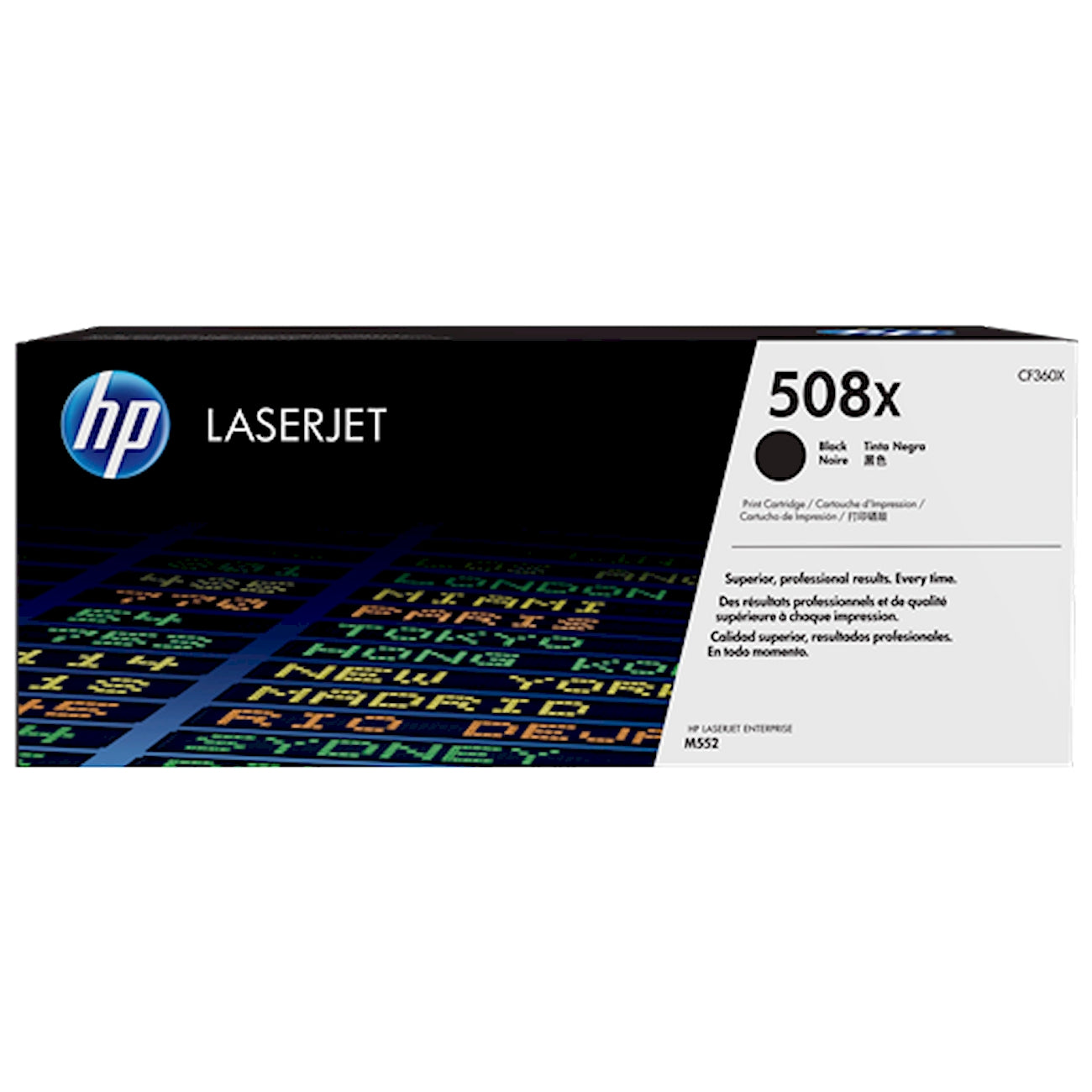 Toner HP CF360X 508X  - Originale - Nero da 12.500 pagine per Color LaserJet Enterprise M552, M553, MFP M577