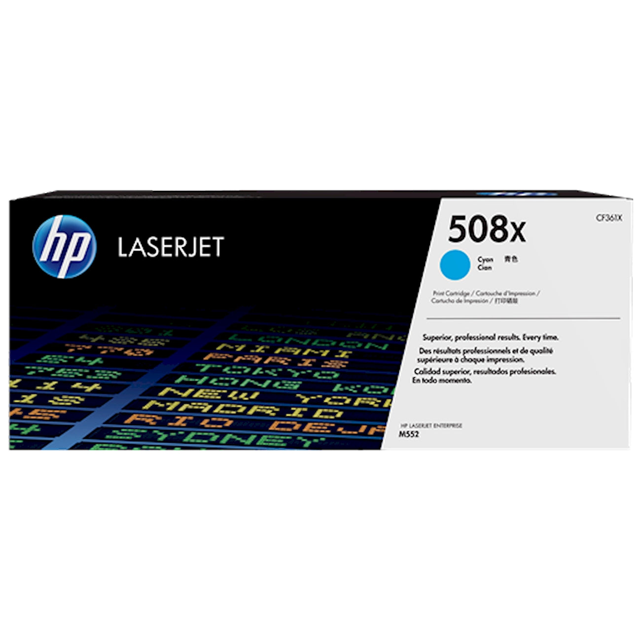 Toner HP CF361X 508X  - Originale - Ciano da 9.500 pagine per Color LaserJet Enterprise M552, M553, MFP M577