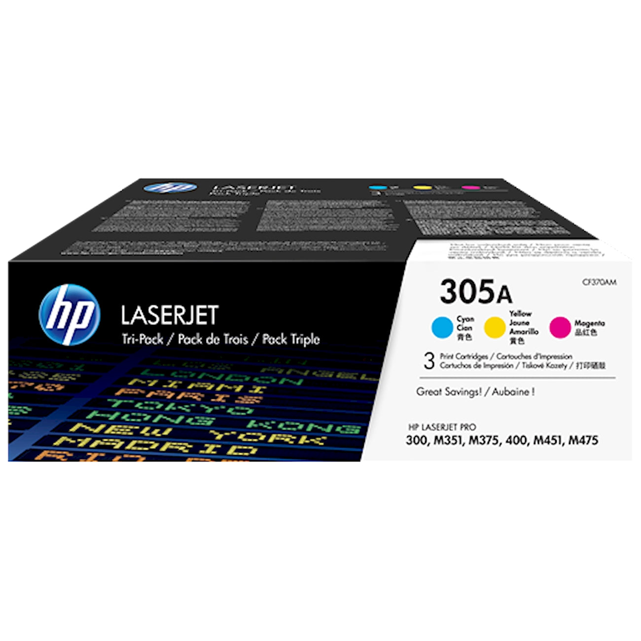 Toner HP CF370AM 305A CE411A - Originale - Ciano da 2.600 pagine per Color LaserJet Pro CM1415, CP1525