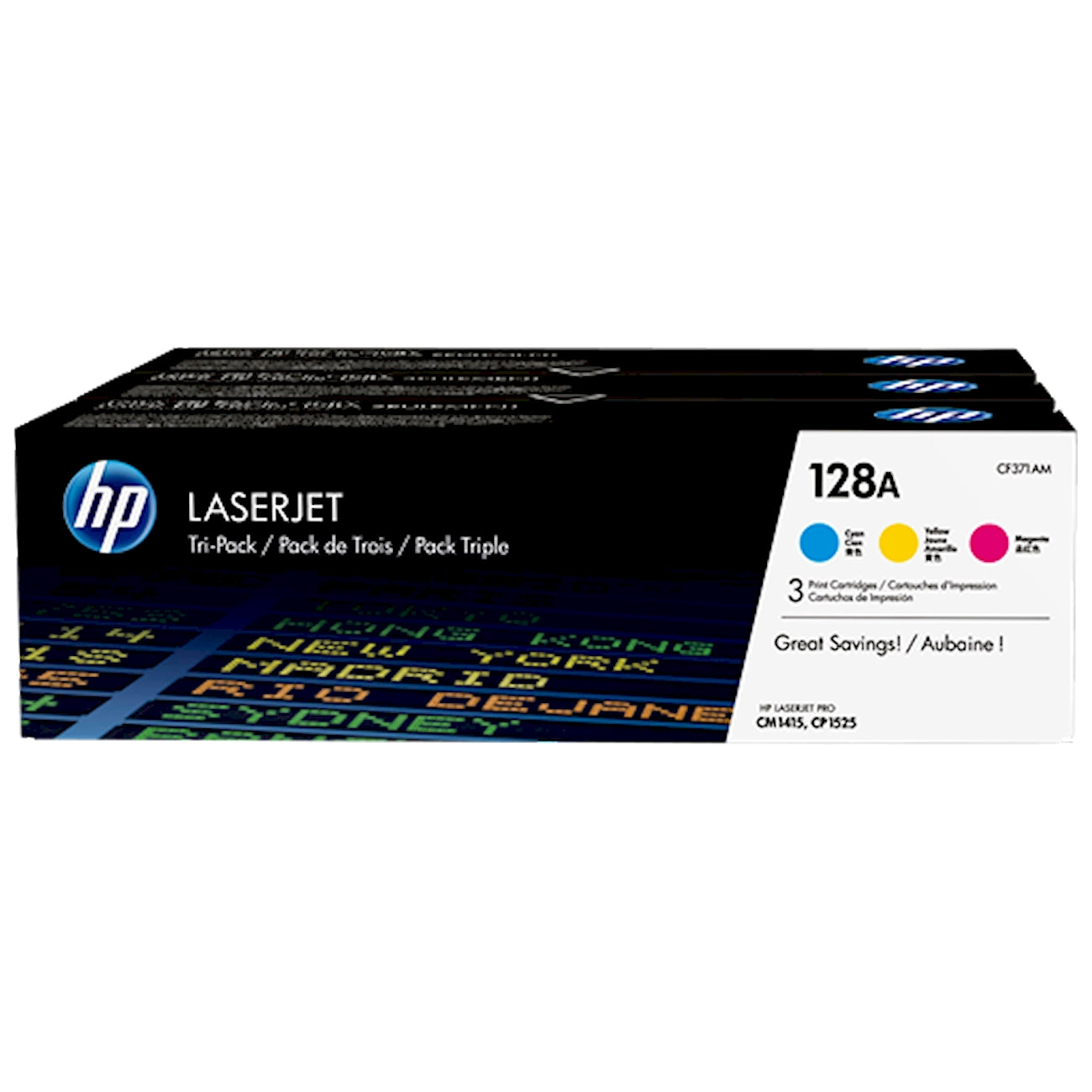Toner HP CF371AM 128A CE320A - Originale - Ciano da 1.300 pagine per Color LaserJet Pro CM1415, CP1525